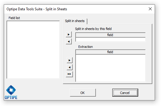 Split in sheets Split in sheets